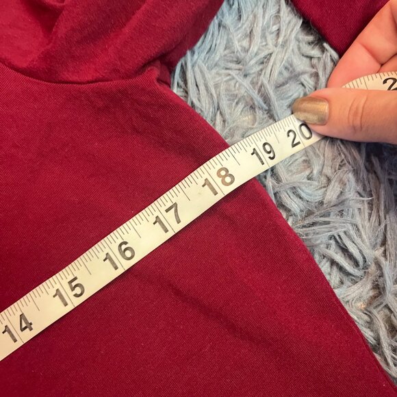 Skyr Burgundy Cotton Turtleneck Size M - Picture 3 of 4